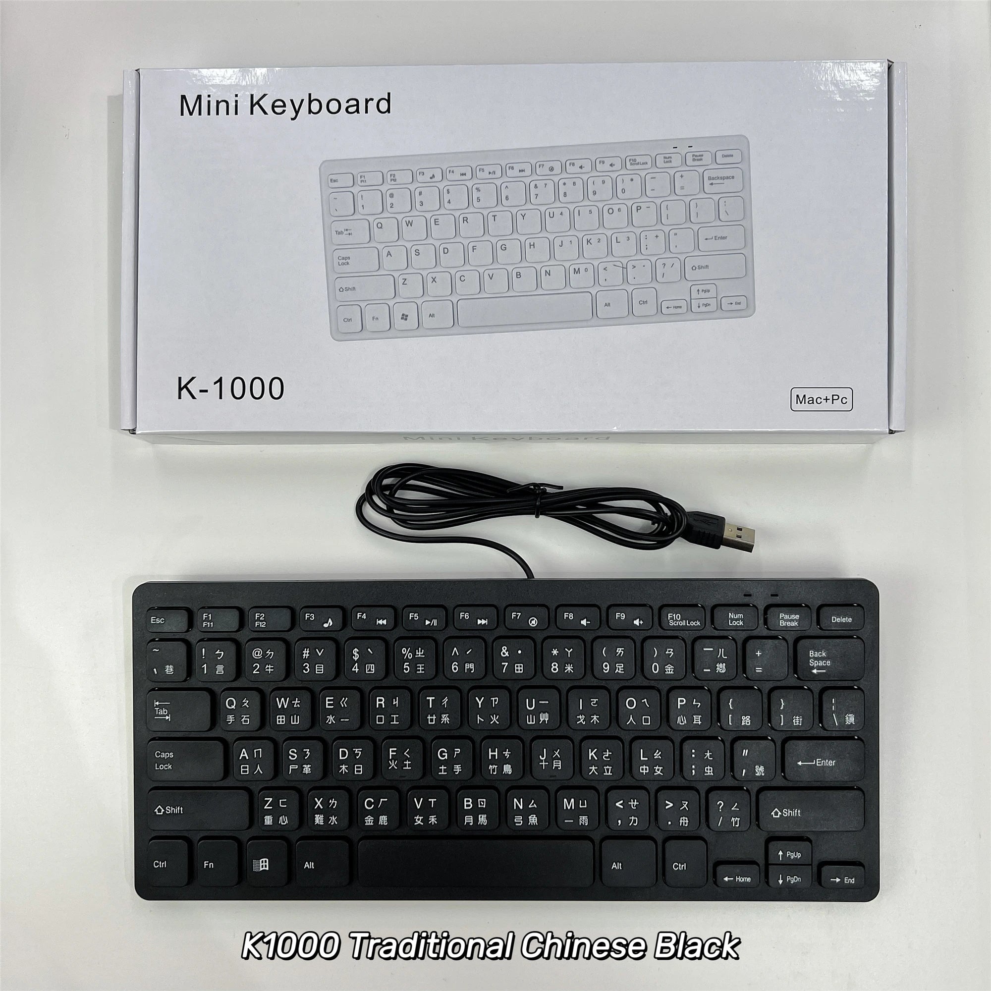 78 Keys for Laptop Desktop Computer PC thin Korean Japanese German Russian French Spanish USB wired mini keyboard Language