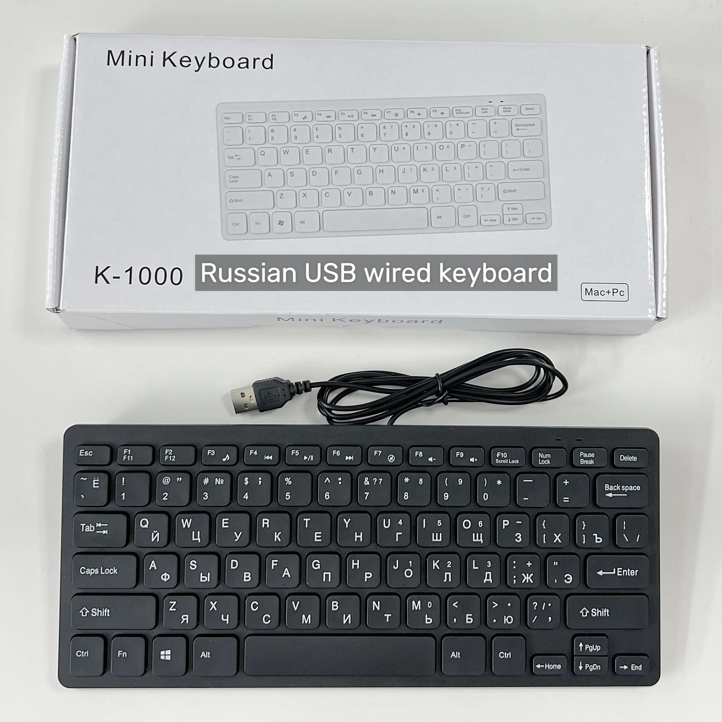 78 Keys for Laptop Desktop Computer PC thin Korean Japanese German Russian French Spanish USB wired mini keyboard Language