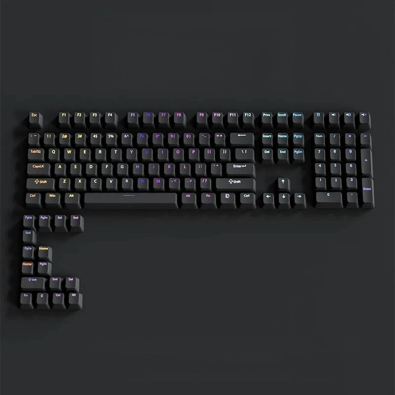 Gradient Backlit RGB Keycap OEM Profile PBT Double Shot Keycaps For Mx Switch Mechanical Gaming Keyboard ISO Layout Key caps DIY