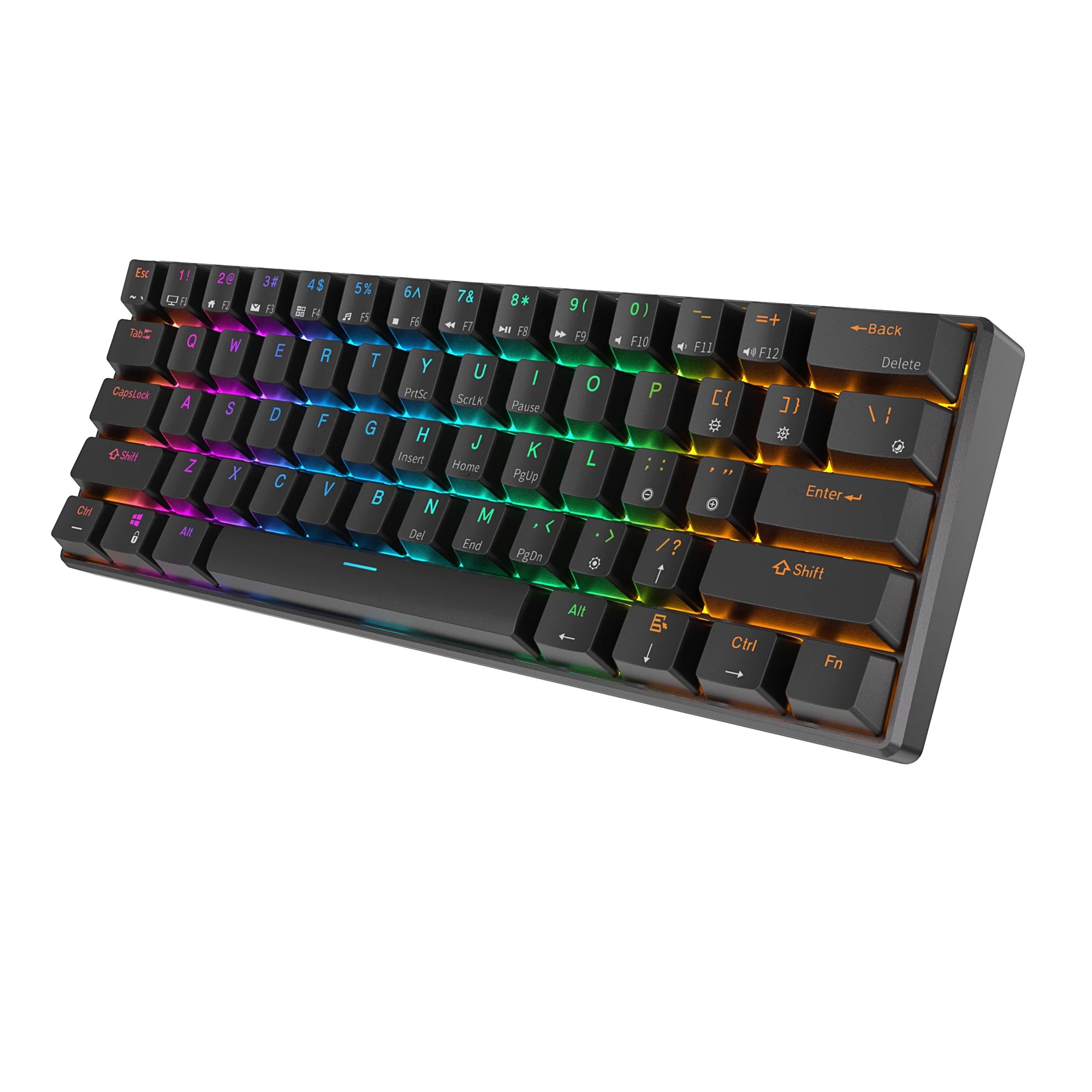 RK Royal Kludge RK61 2.4G Wireless Bluetooth Mechanical Keyboard Tri-mode 61 Keys RGB Backlit Mini Hot-swappable Gamer Keyboard
