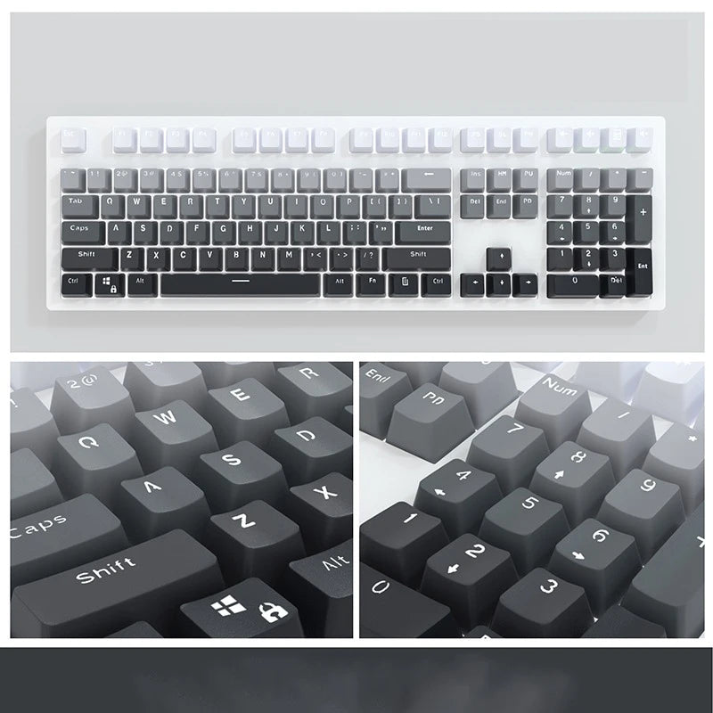 Gradient Backlit RGB Keycap OEM Profile PBT Double Shot Keycaps For Mx Switch Mechanical Gaming Keyboard ISO Layout Key caps DIY