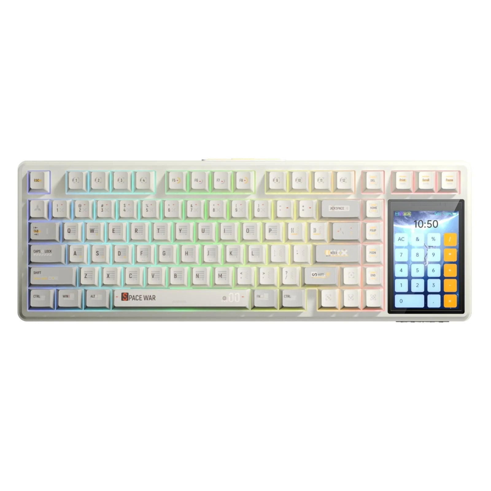 AULA L99 75% Gasket-Mounted Tri-Mode Wireless Mechanical Gaming Keyboard with Interactive 3.98-inch IPS Screen & RGB Backlight