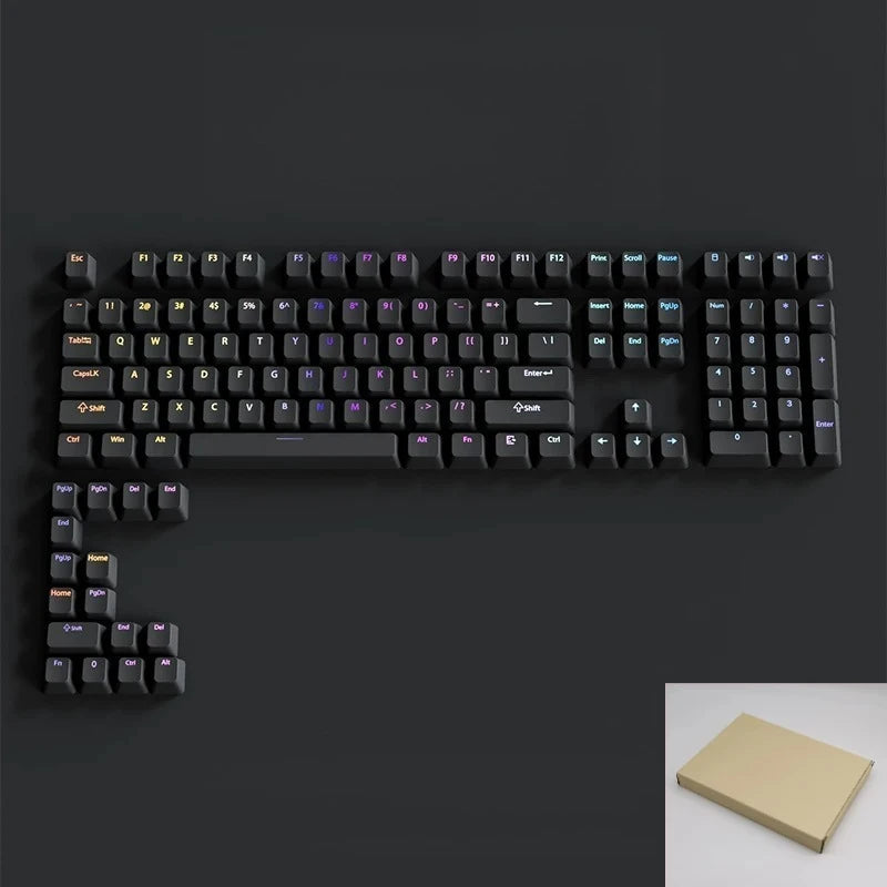 Gradient Backlit RGB Keycap OEM Profile PBT Double Shot Keycaps For Mx Switch Mechanical Gaming Keyboard ISO Layout Key caps DIY