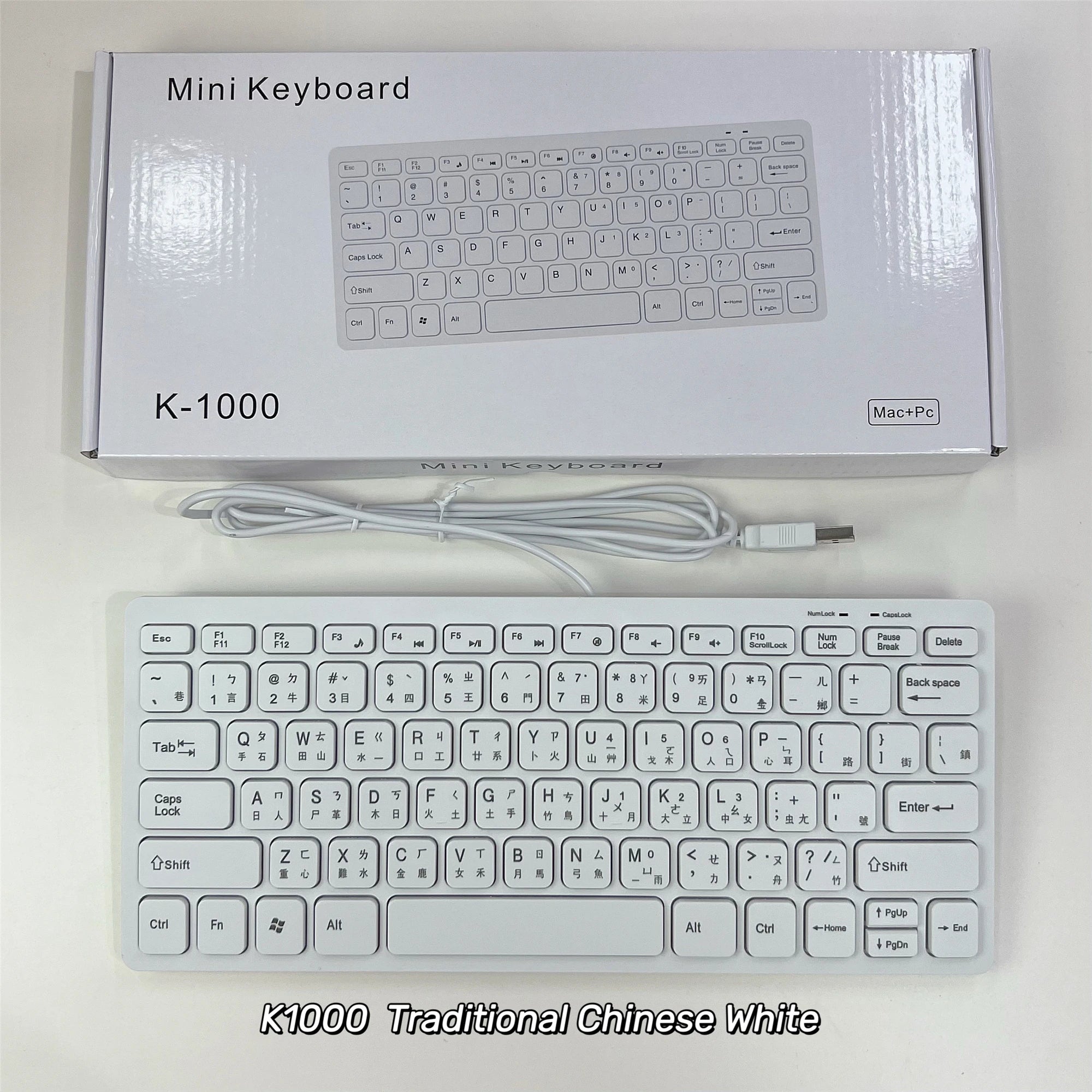 78 Keys for Laptop Desktop Computer PC thin Korean Japanese German Russian French Spanish USB wired mini keyboard Language