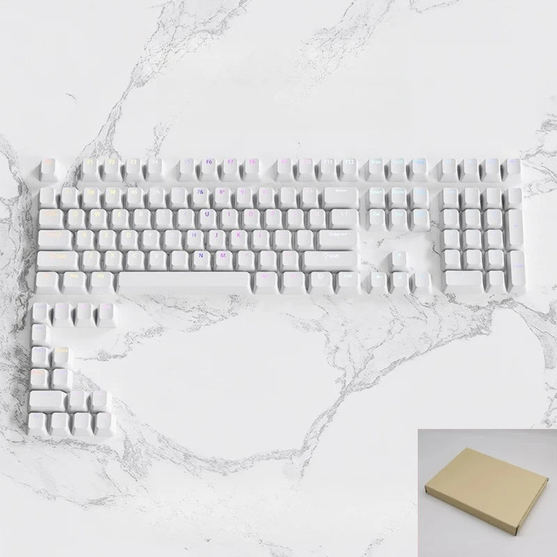Gradient Backlit RGB Keycap OEM Profile PBT Double Shot Keycaps For Mx Switch Mechanical Gaming Keyboard ISO Layout Key caps DIY