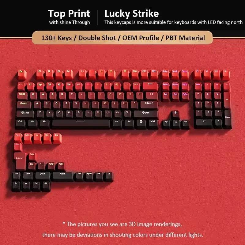 Gradient Backlit RGB Keycap OEM Profile PBT Double Shot Keycaps For Mx Switch Mechanical Gaming Keyboard ISO Layout Key caps DIY