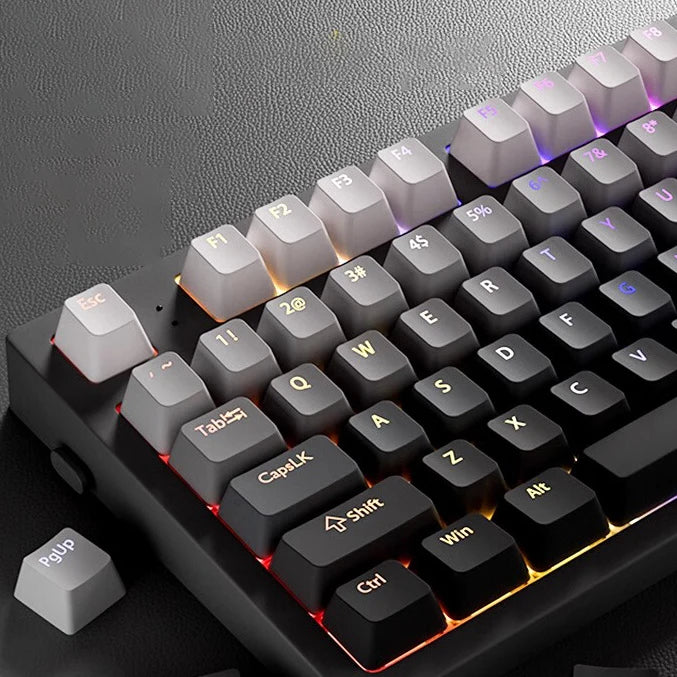 Gradient Backlit RGB Keycap OEM Profile PBT Double Shot Keycaps For Mx Switch Mechanical Gaming Keyboard ISO Layout Key caps DIY
