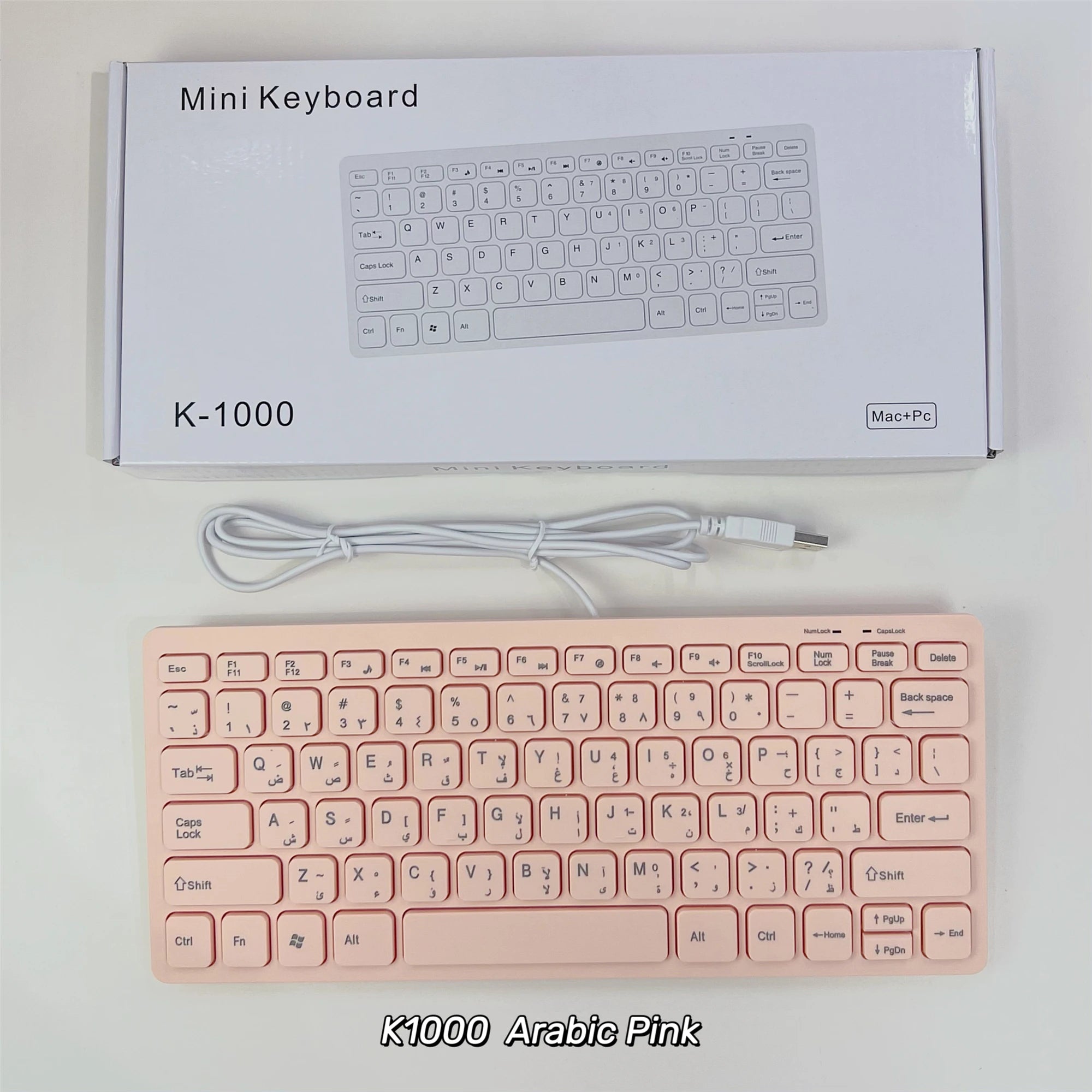 78 Keys for Laptop Desktop Computer PC thin Korean Japanese German Russian French Spanish USB wired mini keyboard Language