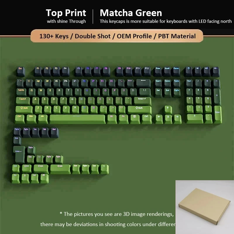 Gradient Backlit RGB Keycap OEM Profile PBT Double Shot Keycaps For Mx Switch Mechanical Gaming Keyboard ISO Layout Key caps DIY