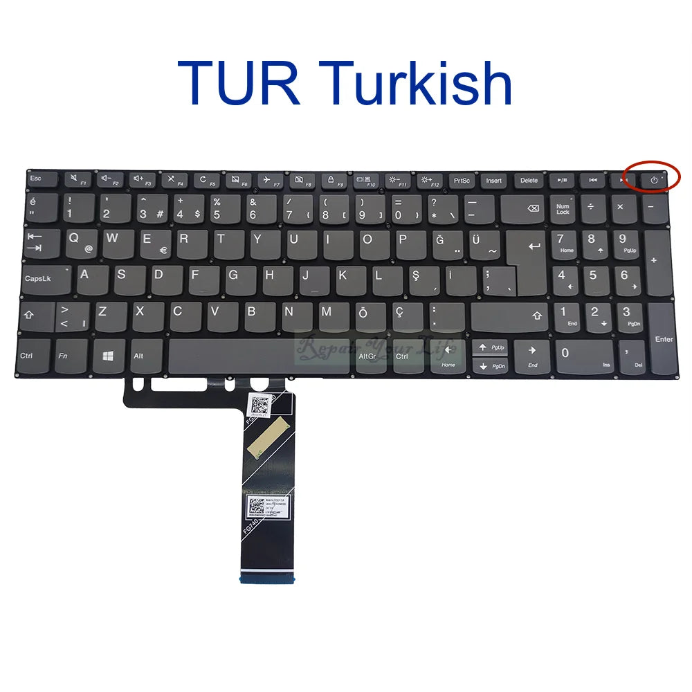 US UI RU IT GR Keyboard for Lenovo Ideapad L340-15 15.6 81LX 81LK 81LW l340-15api 15irh Turkish German Italian Russian English
