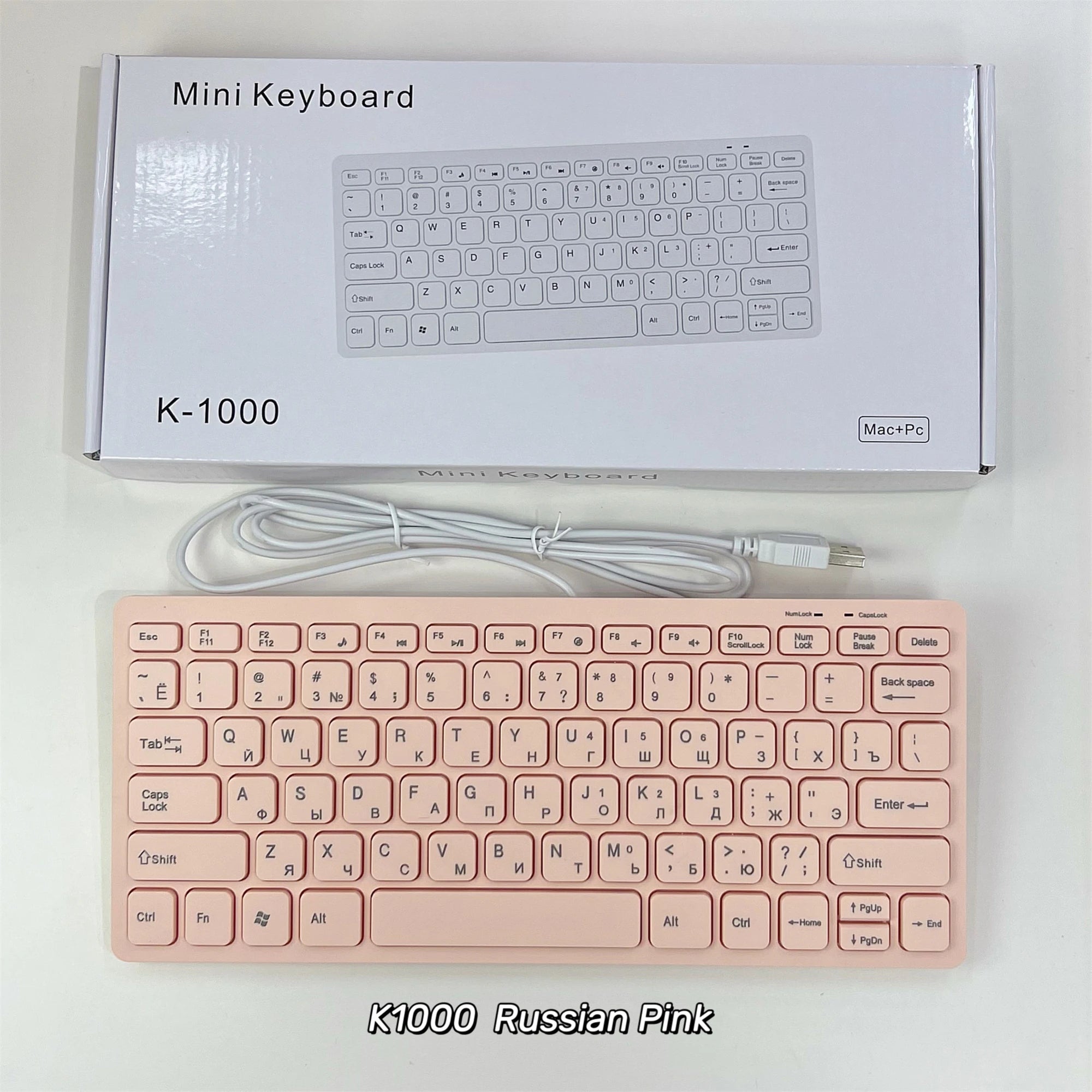 78 Keys for Laptop Desktop Computer PC thin Korean Japanese German Russian French Spanish USB wired mini keyboard Language