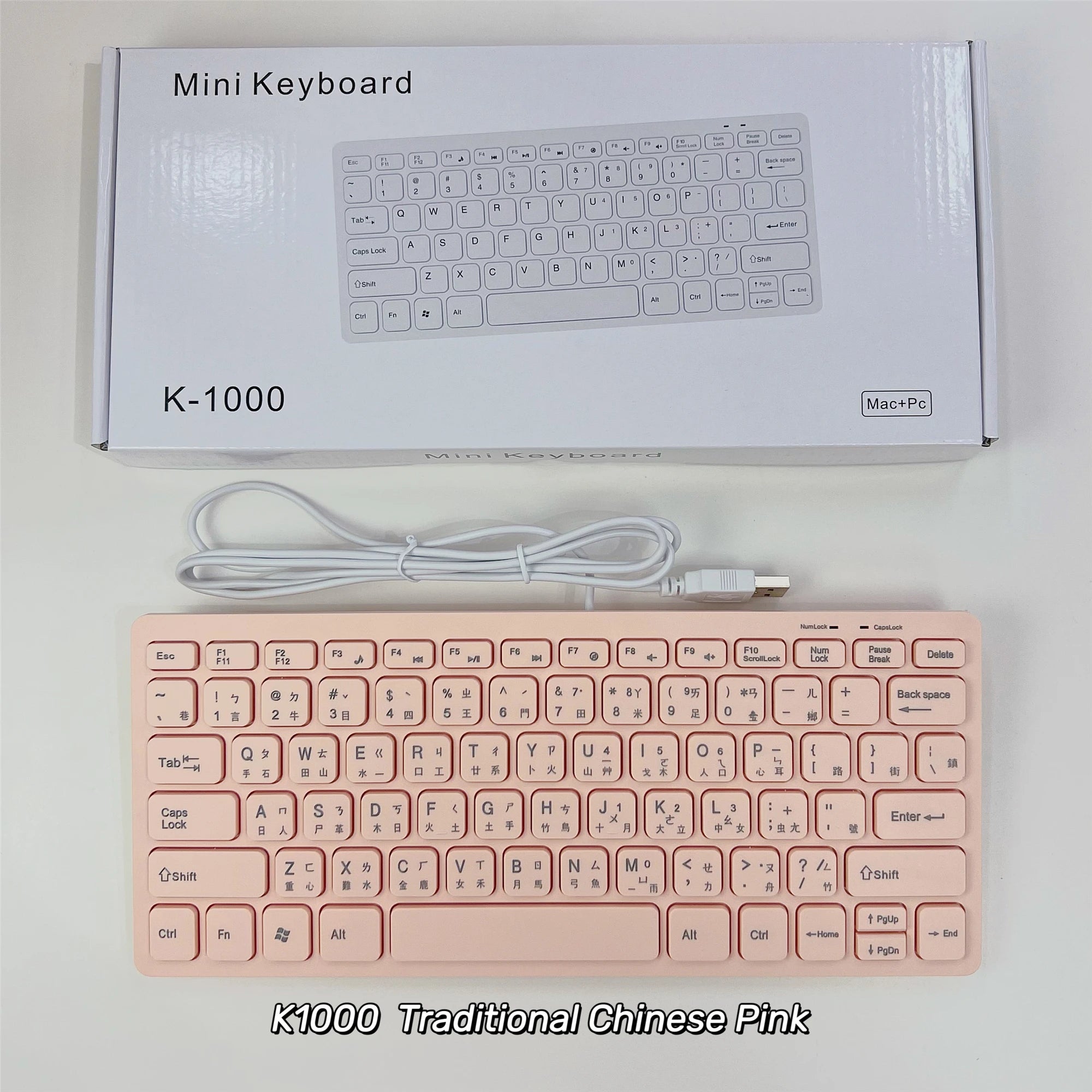 78 Keys for Laptop Desktop Computer PC thin Korean Japanese German Russian French Spanish USB wired mini keyboard Language