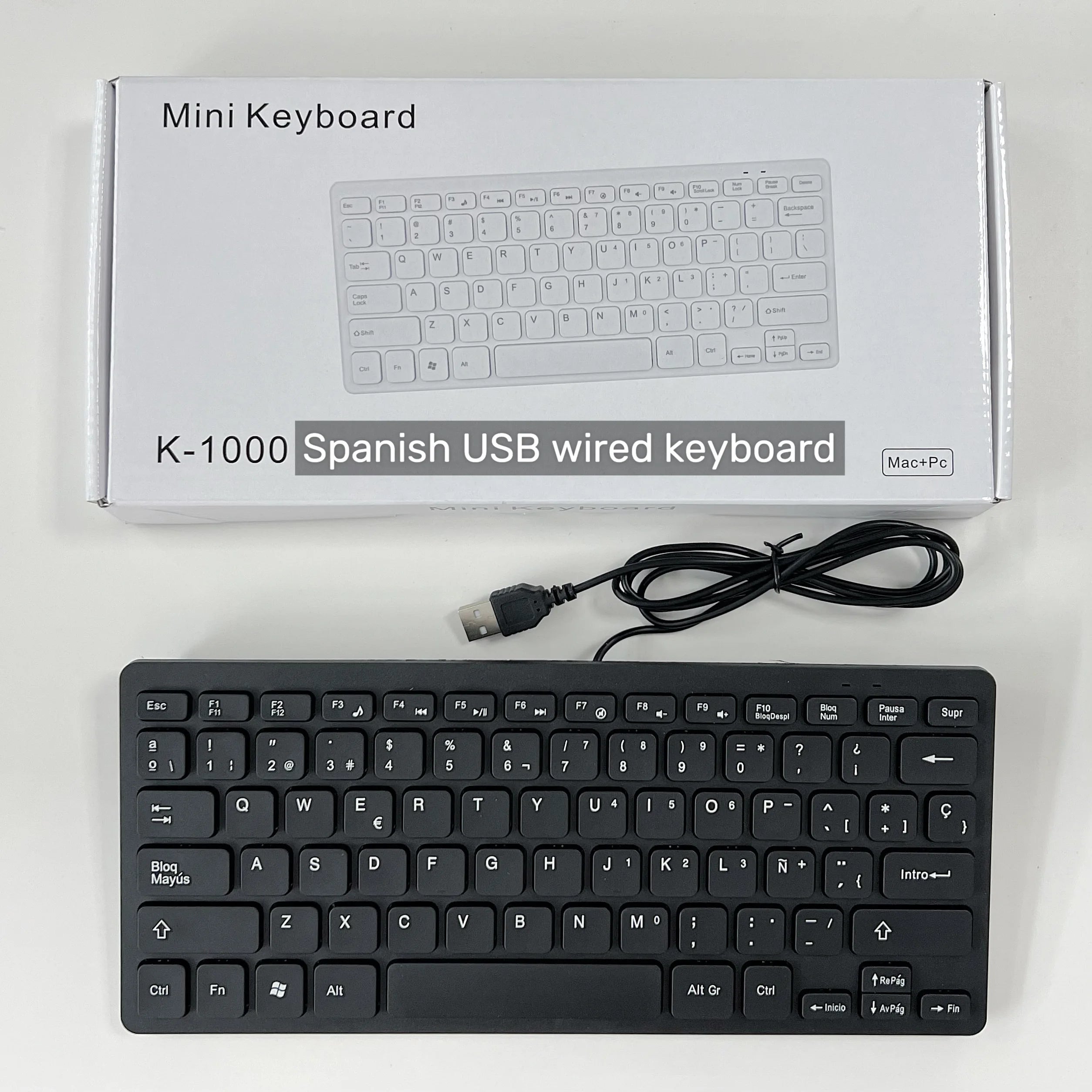 78 Keys for Laptop Desktop Computer PC thin Korean Japanese German Russian French Spanish USB wired mini keyboard Language