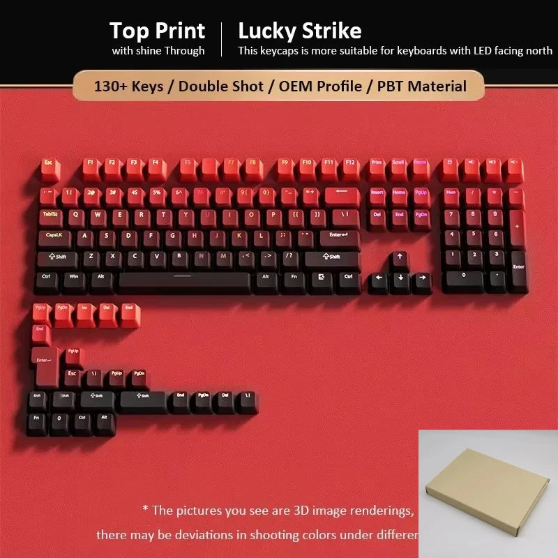 Gradient Backlit RGB Keycap OEM Profile PBT Double Shot Keycaps For Mx Switch Mechanical Gaming Keyboard ISO Layout Key caps DIY