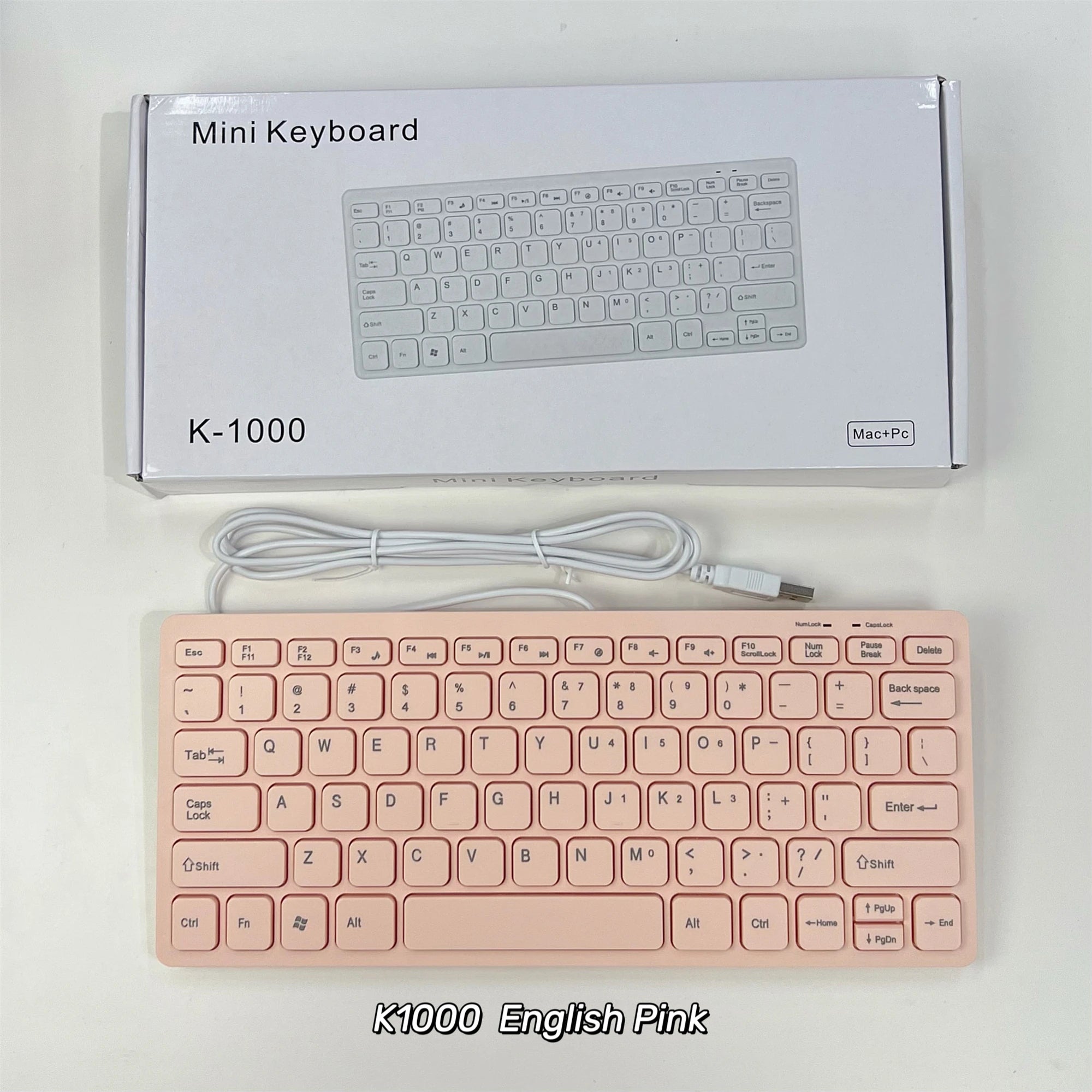 78 Keys for Laptop Desktop Computer PC thin Korean Japanese German Russian French Spanish USB wired mini keyboard Language